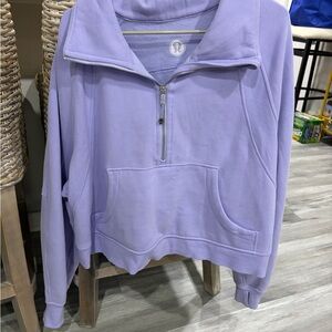 lululemon athletica Lavender scuba funnel neck